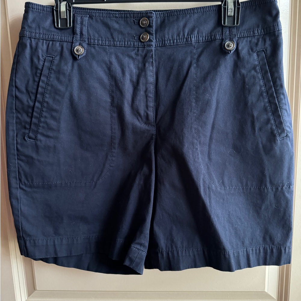 Talbots navy chino shorts. Absolutely perfect condition; worn once!